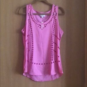 Pink blouse tank